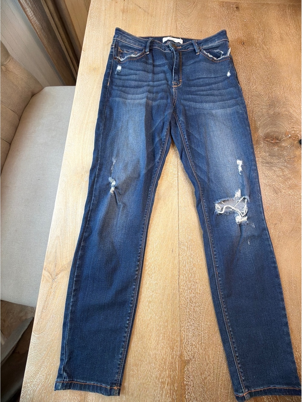 Hidden Jeans Dark Wash Stretch Straight Leg Denim Jeans Womens Size 29 HD7700